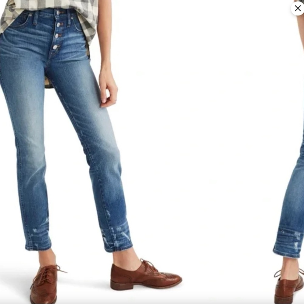 Madewell Slim Straight Jean Button through